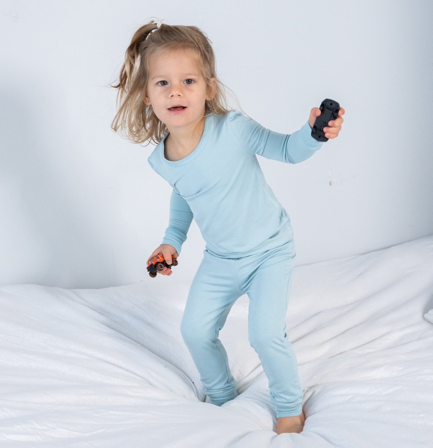 Bamboo Long Sleeve Pajama Set (Blue Cloud)
