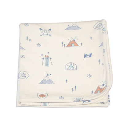 Rayon from Bamboo Swaddle Blanket (Ski Club Print)