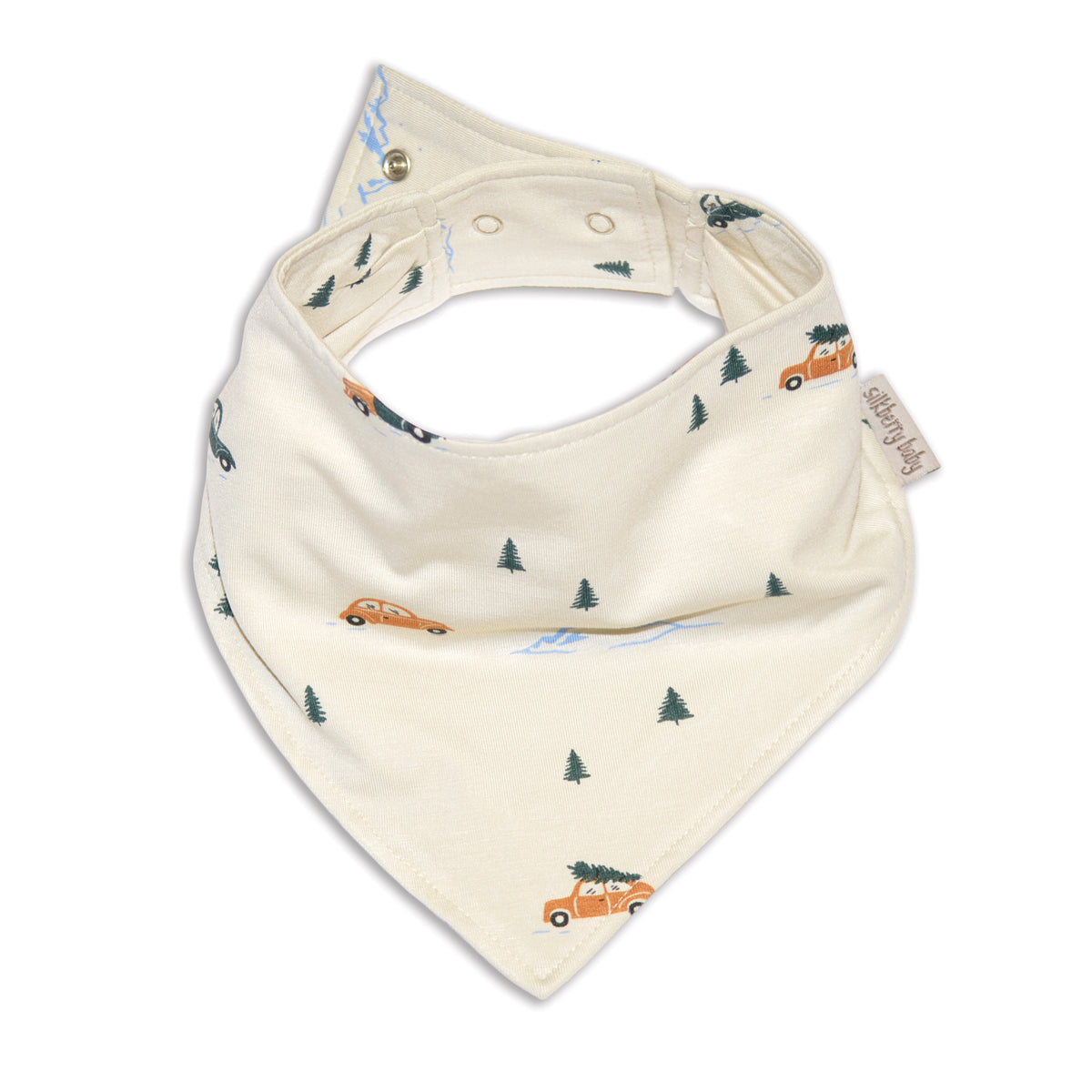 Bamboo Bandana Bib (Winter Road Trip Print)