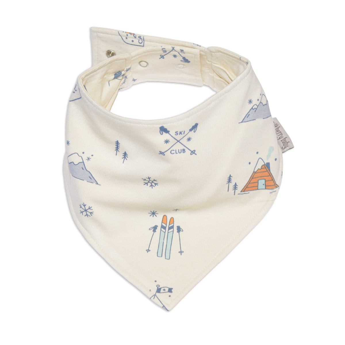 Bamboo Bandana Bib (Ski Club Print)