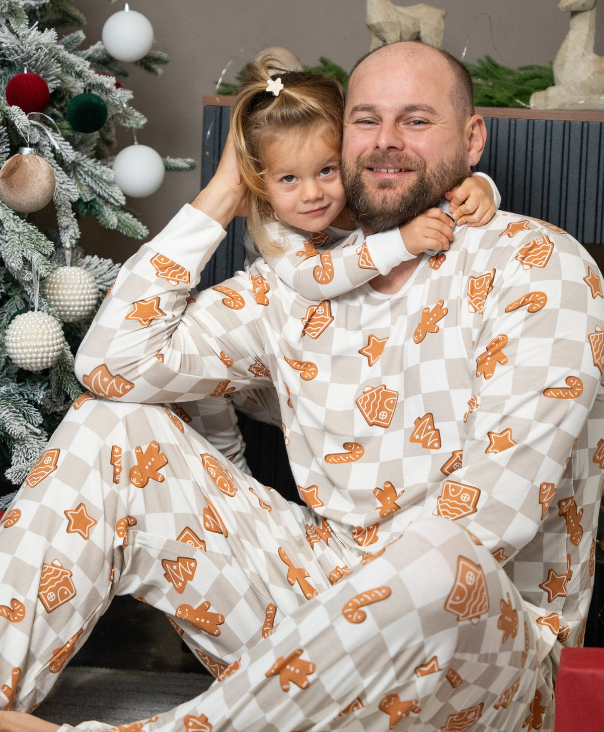 Bamoboo Long Sleeve Pajama Set (Gingerbread Party Print)