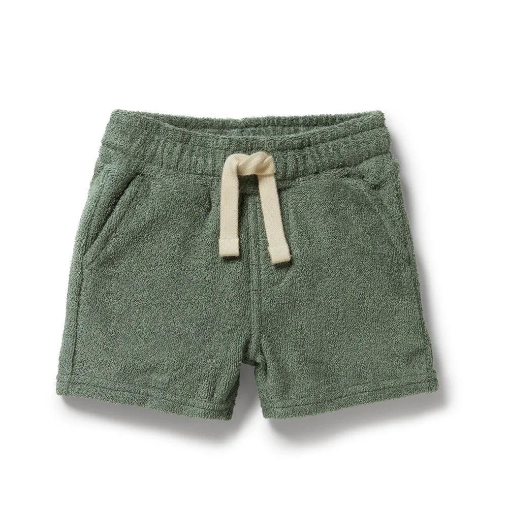 Short en molleton bio vert mousse | Wilson + Frenchy