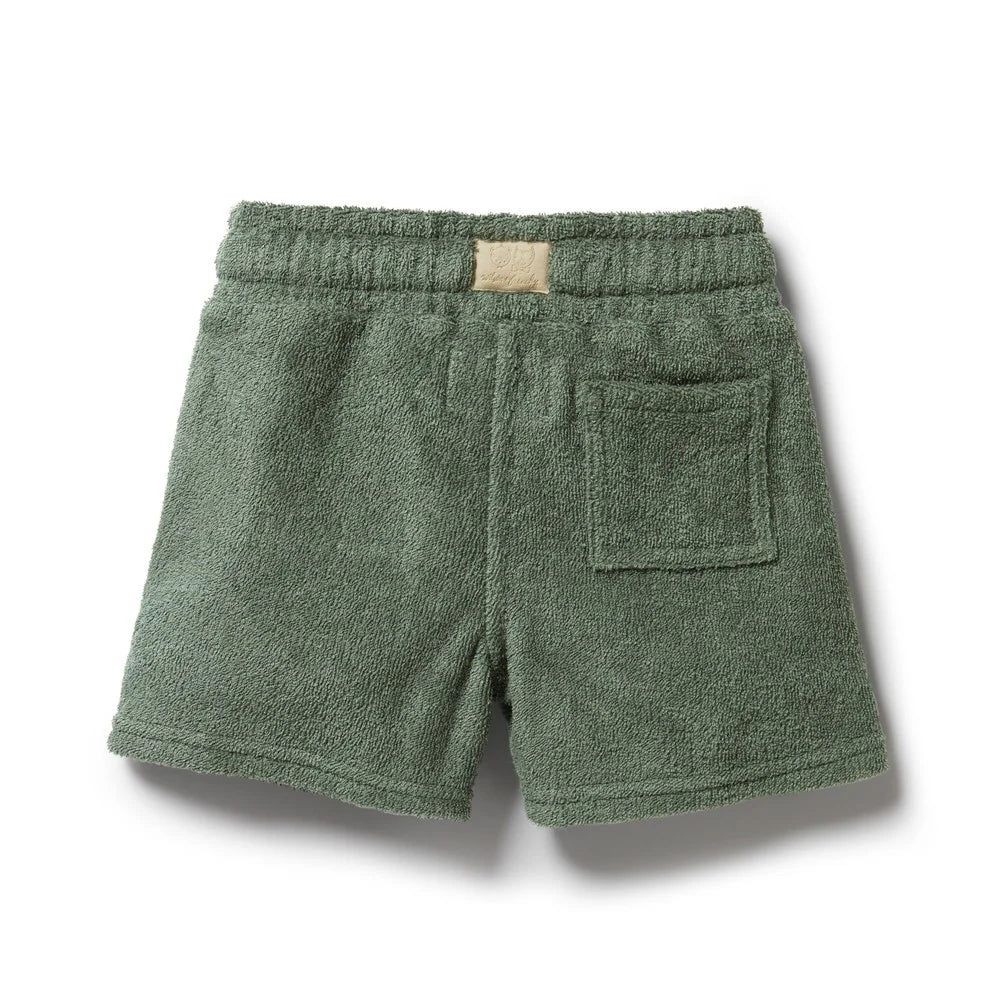 Short en molleton bio vert mousse | Wilson + Frenchy