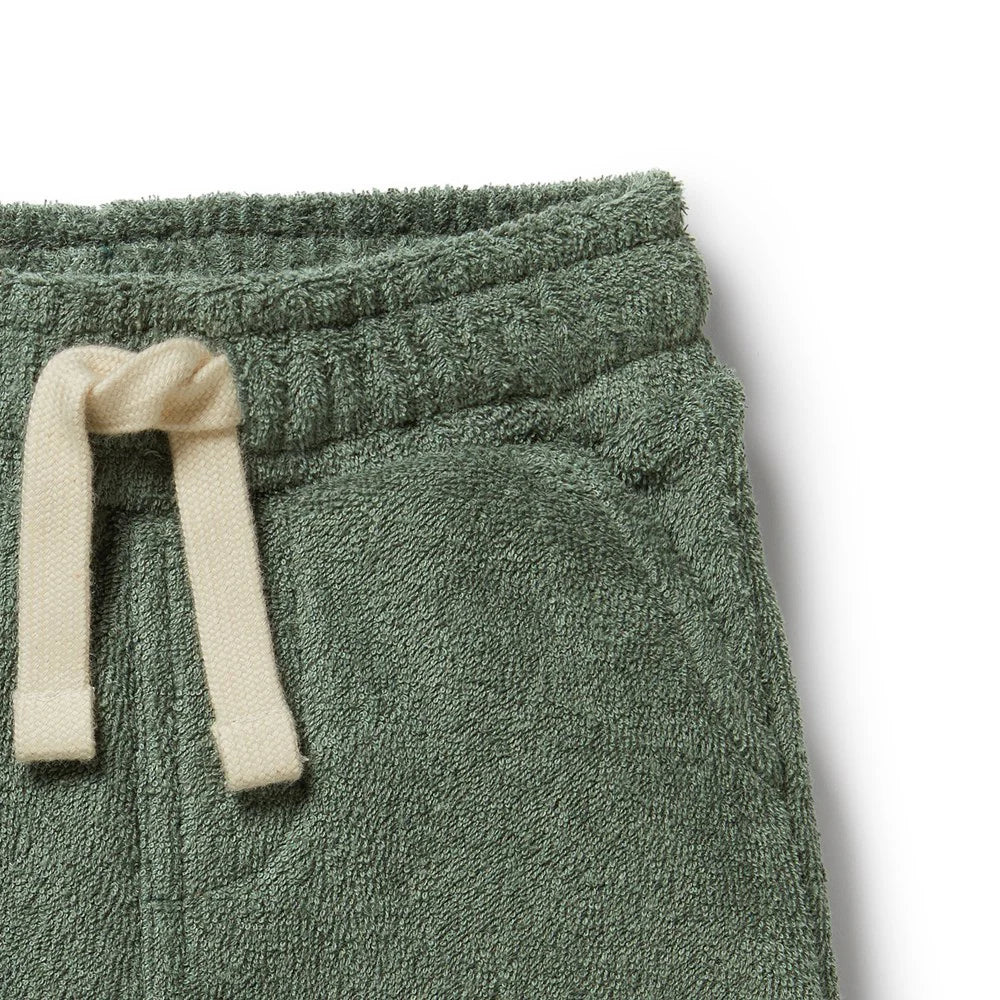 Short en molleton bio vert mousse | Wilson + Frenchy