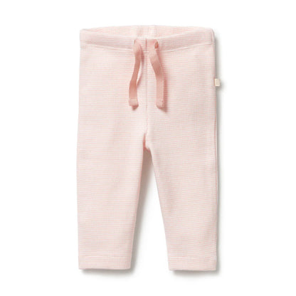 Legging côtelé à rayures en coton bio | Cantaloup | Wilson + Frenchy