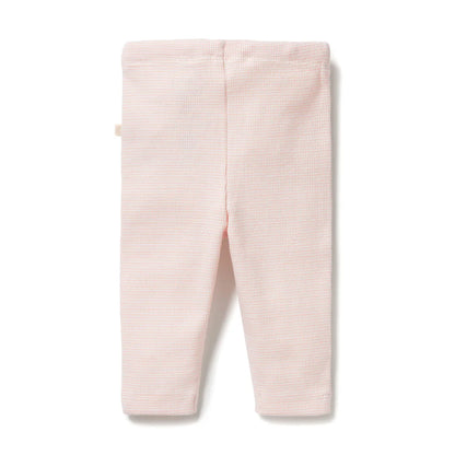 Legging côtelé à rayures en coton bio | Cantaloup | Wilson + Frenchy