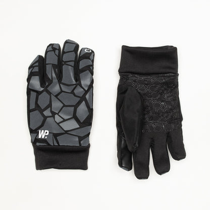 Gants de navetteur réfléchissants hexagonaux chromés noirs