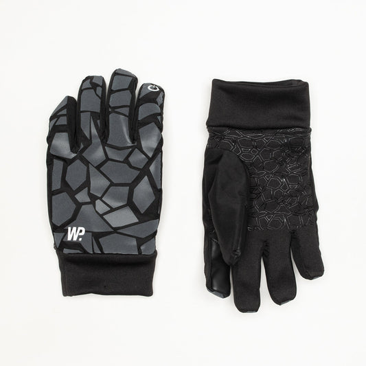 Gants de navetteur réfléchissants hexagonaux chromés noirs
