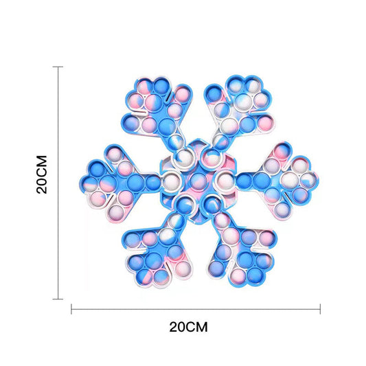 Casse-tête sensoriel à bulles en flocon de neige