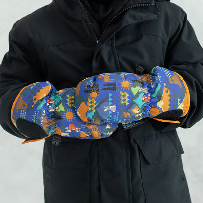 Woodlands Print Royal Mitten