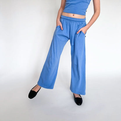 Youth Rayon from Bamboo Wide Leg Pants | Tidal Blue