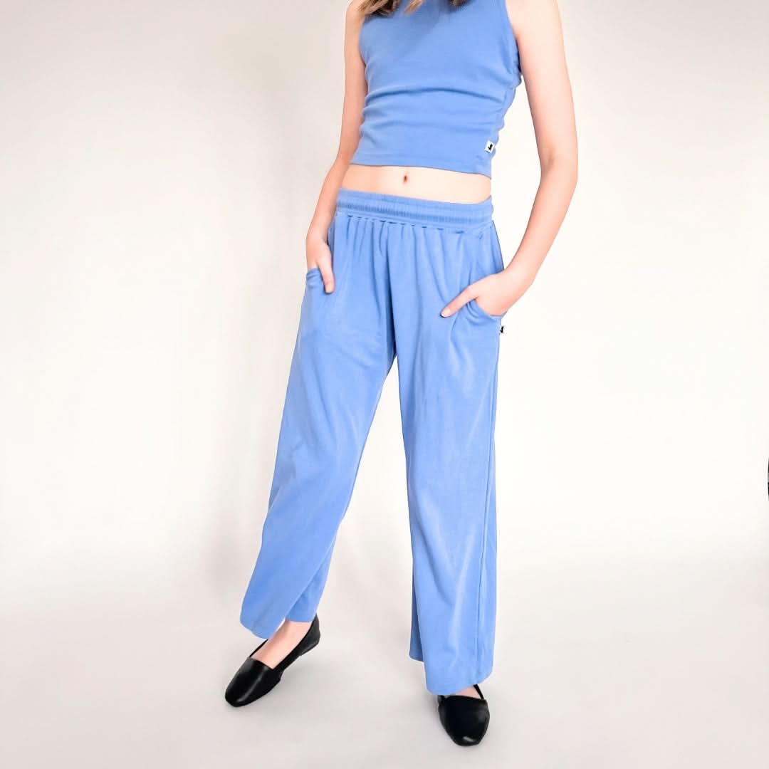 Pantalon large en bambou pour enfant | Motifs floraux de Salwater
