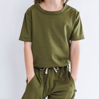 T-shirt en bambou pour bébé/enfant | Olive
