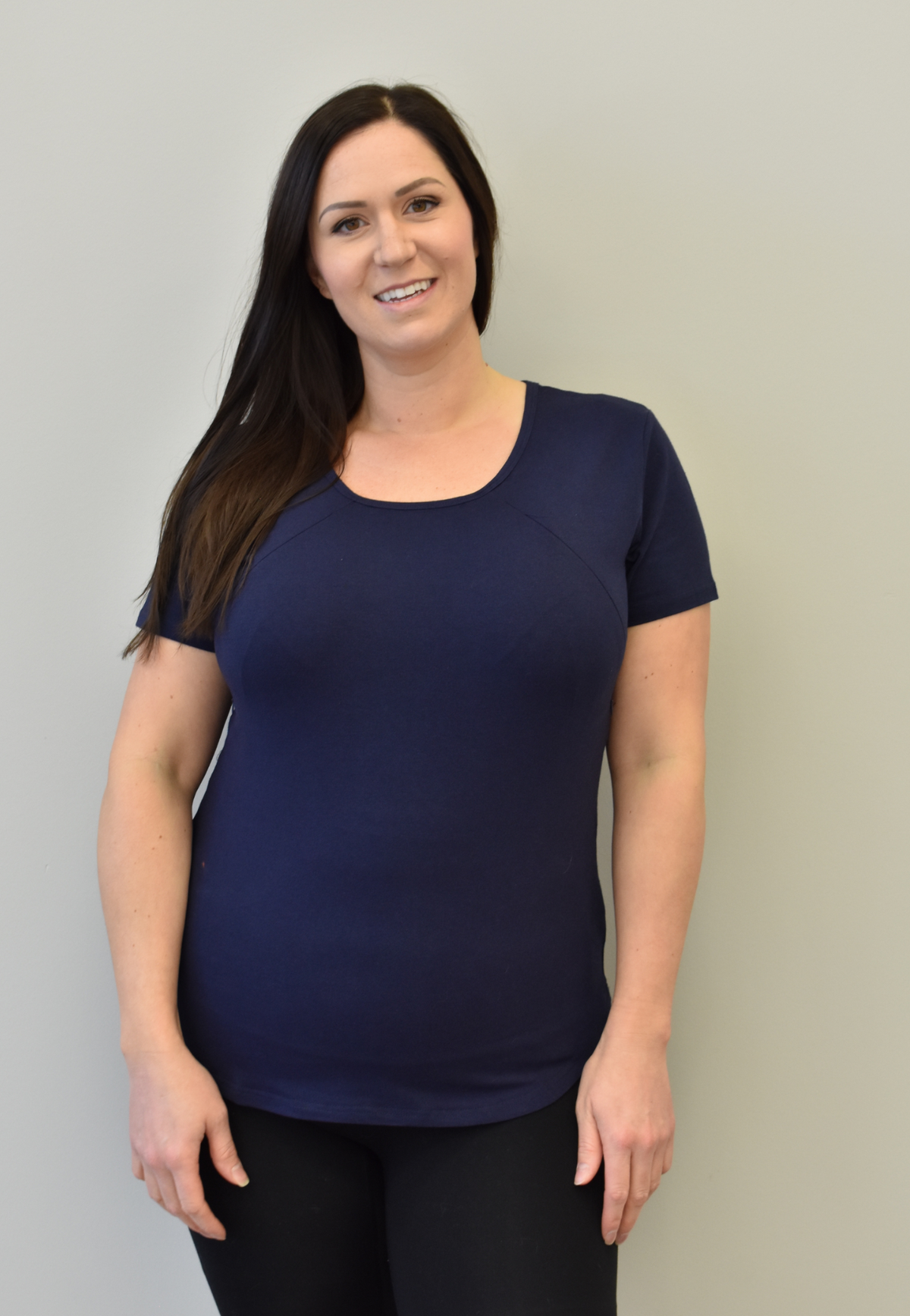 Zoe Short-Sleeve Zipper Nursing Tee
