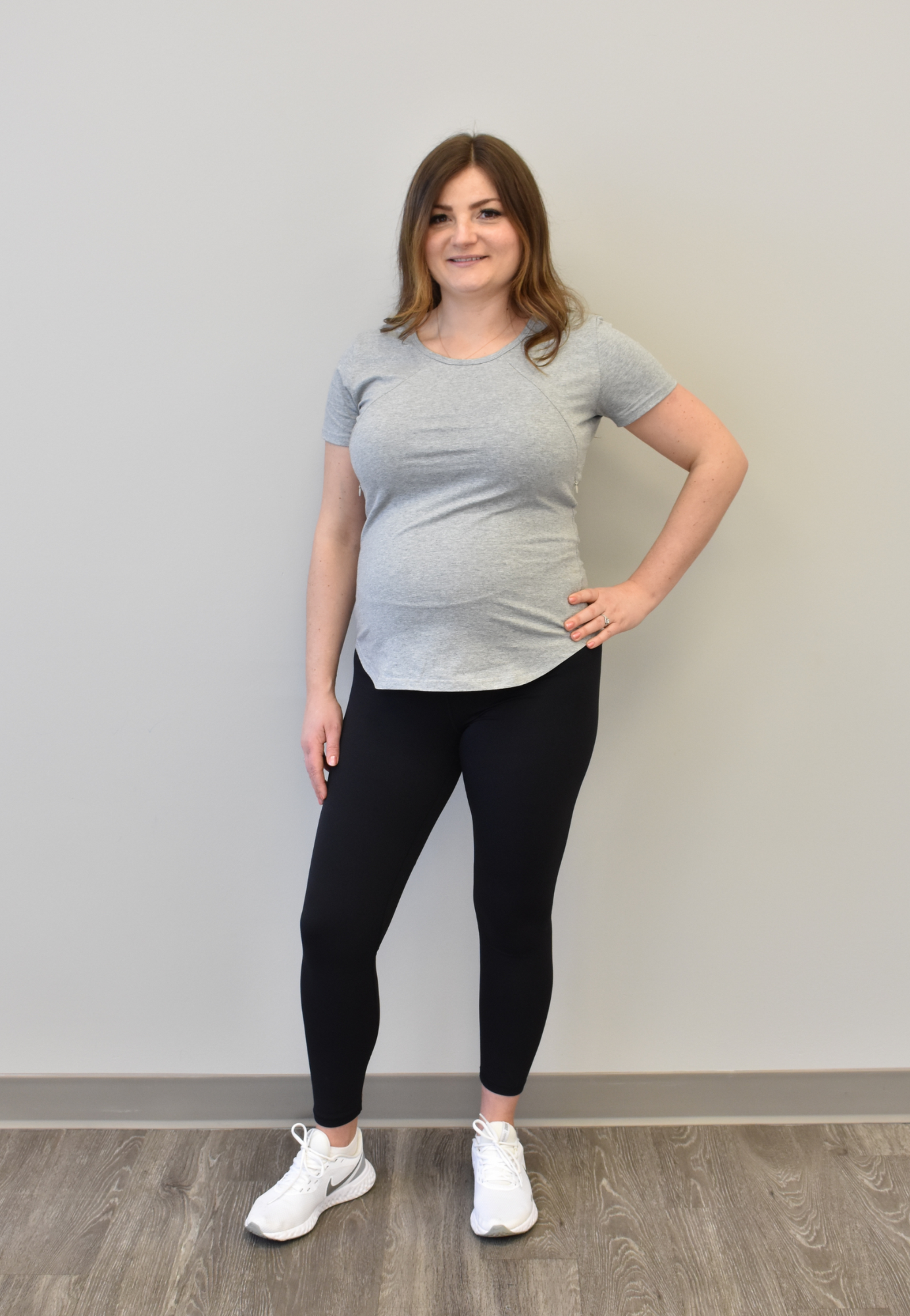 Zoe Short-Sleeve Zipper Nursing Tee