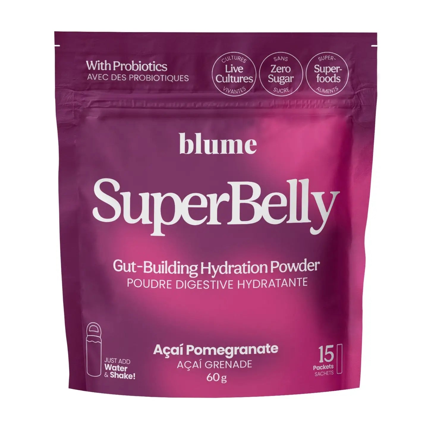 Mélange hydratant et intestinal Superbelly | Açaï Grenade | Blume