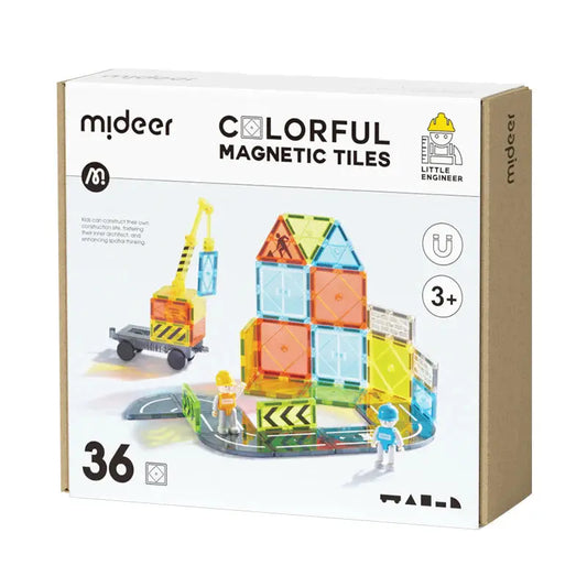 Colorful Magnetic Tiles - Little Architect 36 pcs