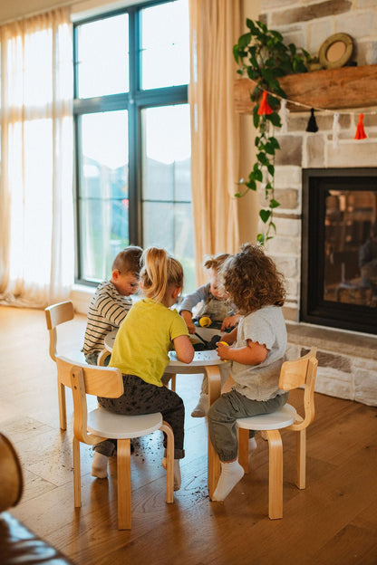 Table sensorielle en bois pour tout-petits - Table d'activités Montessori 4-en-1