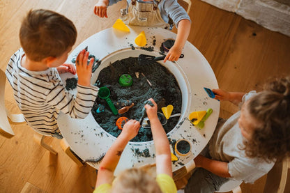 Table sensorielle en bois pour tout-petits - Table d'activités Montessori 4-en-1