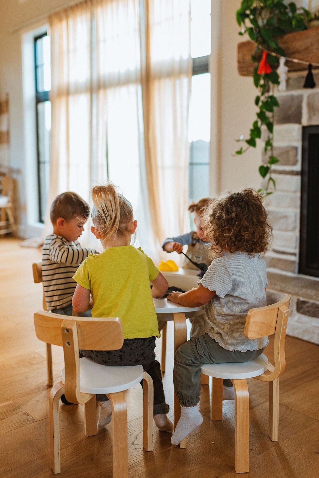 Wooden Sensory Table for Toddlers - 4-in-1 Montessori Activity Table