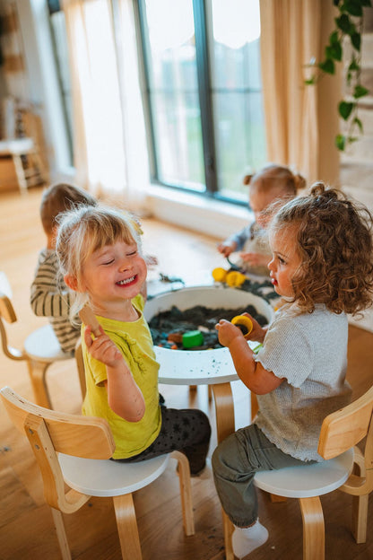 Table sensorielle en bois pour tout-petits - Table d'activités Montessori 4-en-1