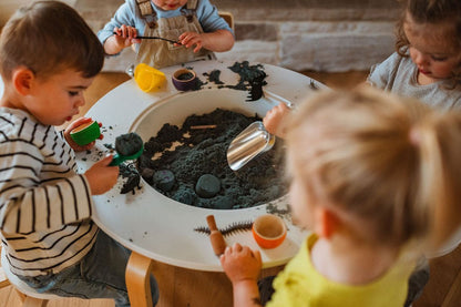 Table sensorielle en bois pour tout-petits - Table d'activités Montessori 4-en-1
