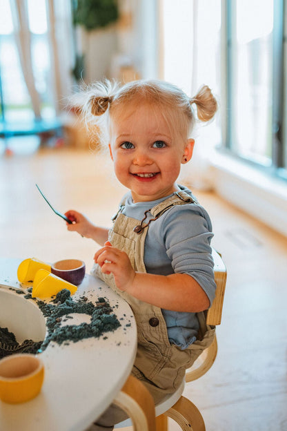 Table sensorielle en bois pour tout-petits - Table d'activités Montessori 4-en-1