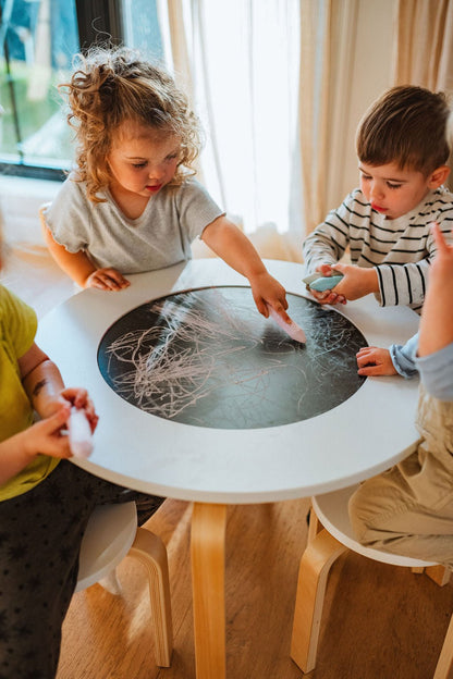 Table sensorielle en bois pour tout-petits - Table d'activités Montessori 4-en-1