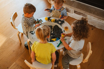 Table sensorielle en bois pour tout-petits - Table d'activités Montessori 4-en-1