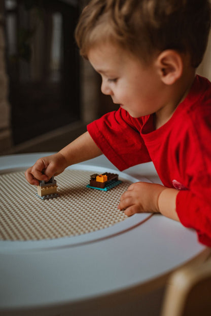 Table sensorielle en bois pour tout-petits - Table d'activités Montessori 4-en-1