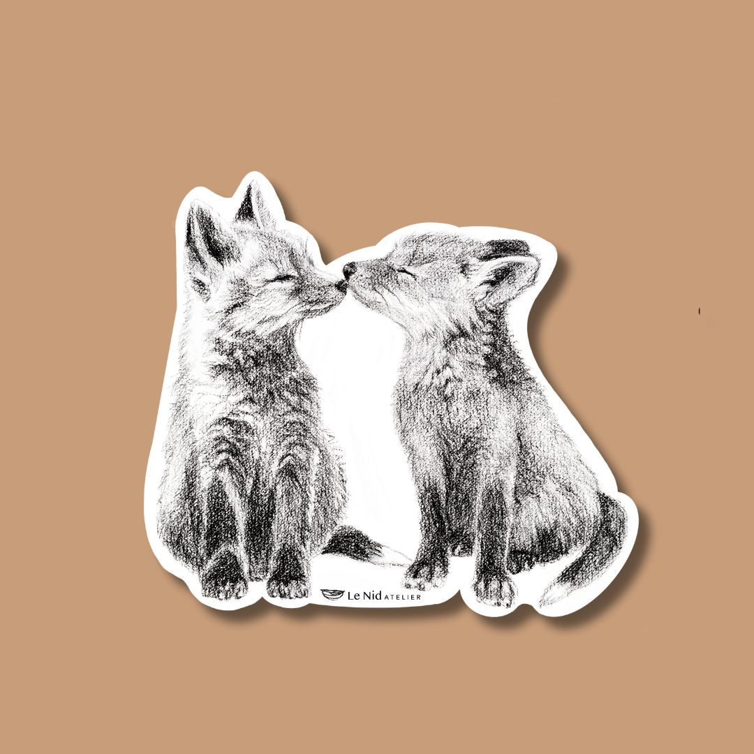 Aimant Renards adorables