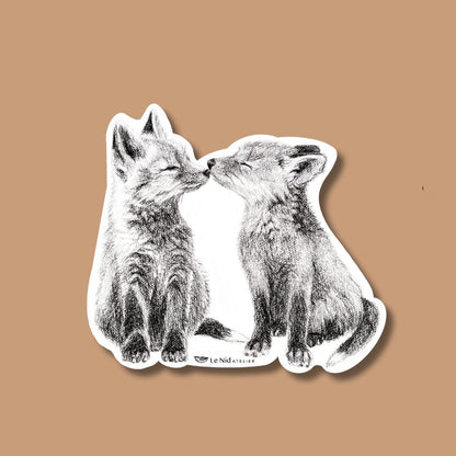 Aimant Renards adorables