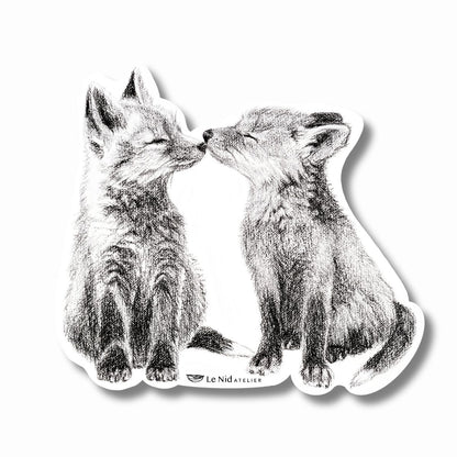 Aimant Renards adorables
