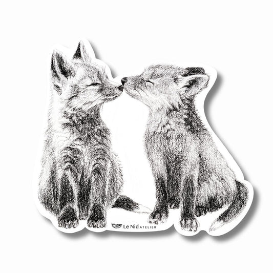 Aimant Renards adorables