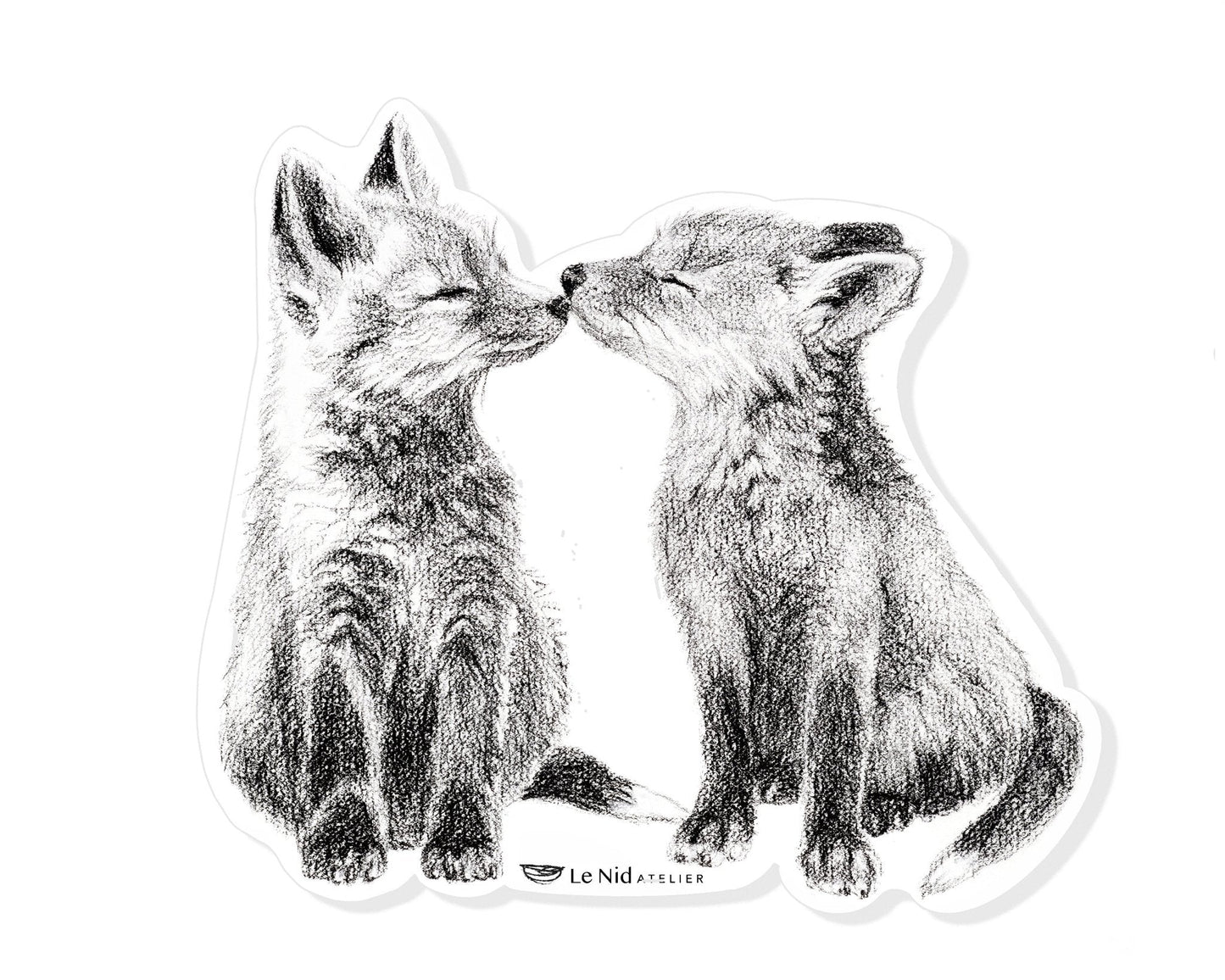 Adorables autocollants Renards pour bouteille d'eau, agenda ou ordinateur