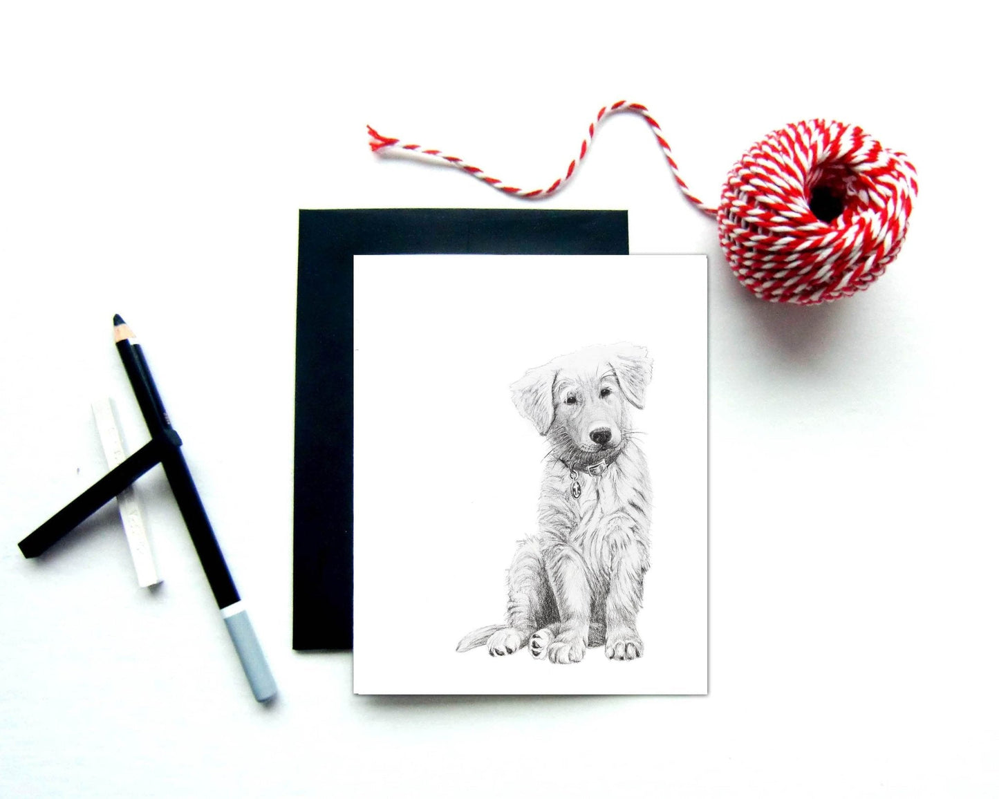 Carte de vœux Adorable Golden Retriever