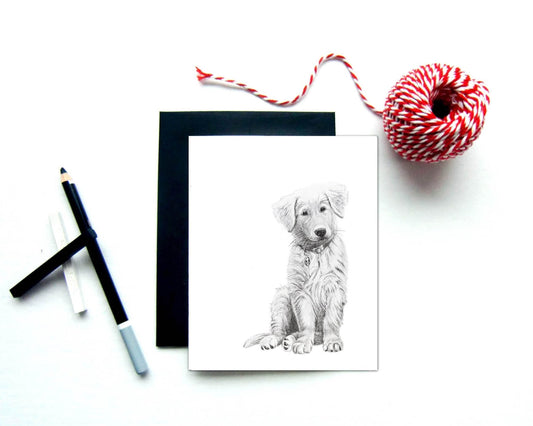 Carte de vœux Adorable Golden Retriever