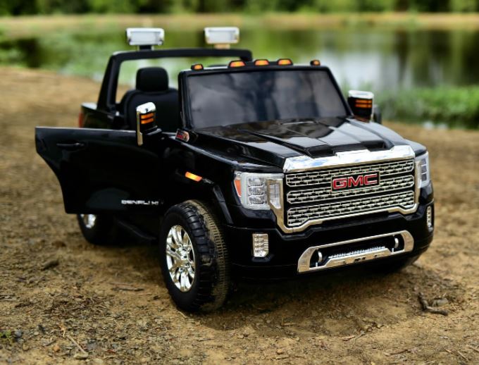Voiture électrique GMC Sierra 24V améliorée 2026 pour enfants, 2 places, avec télécommande