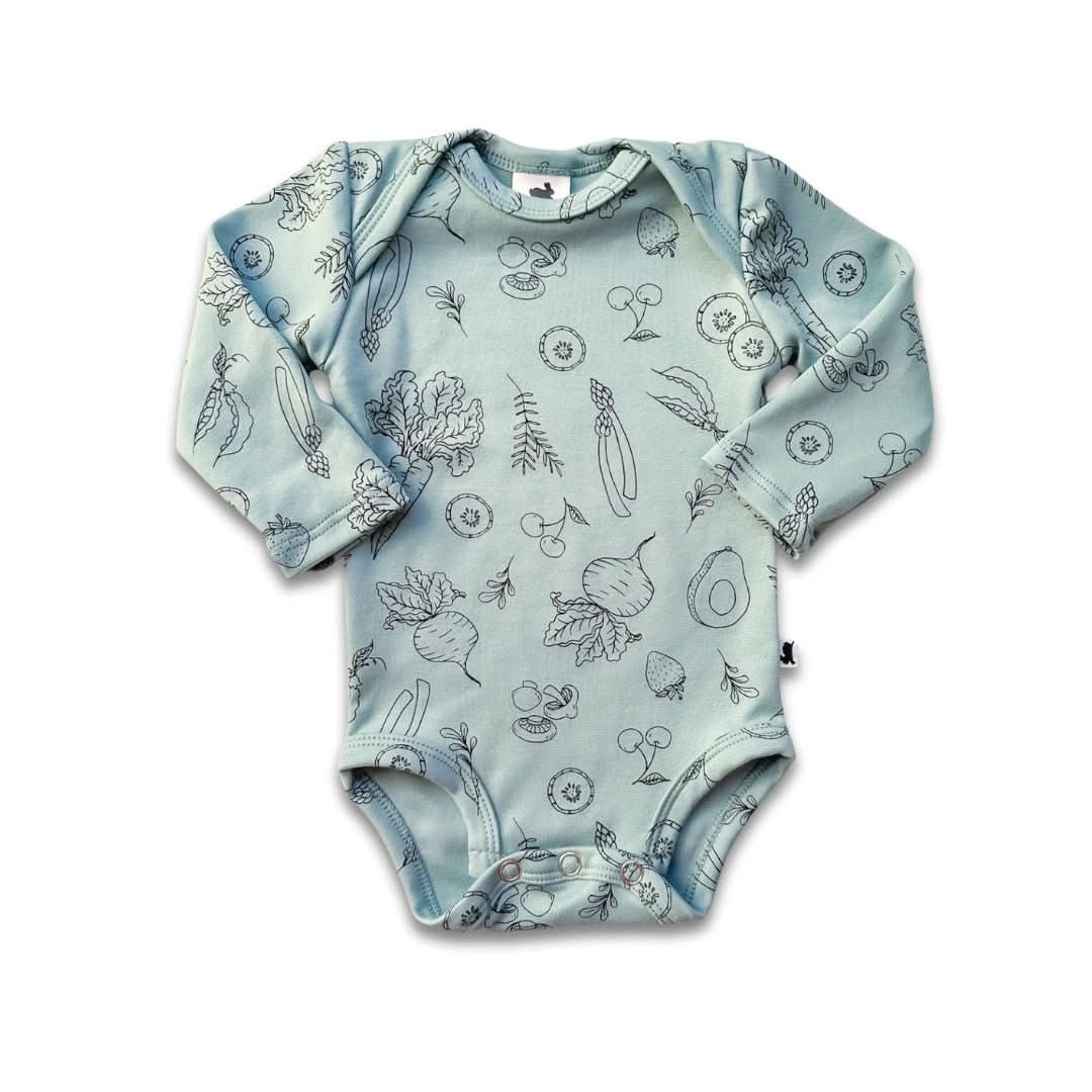 Baby Long-Sleeve Bamboo Onesie | Strawberry Patch