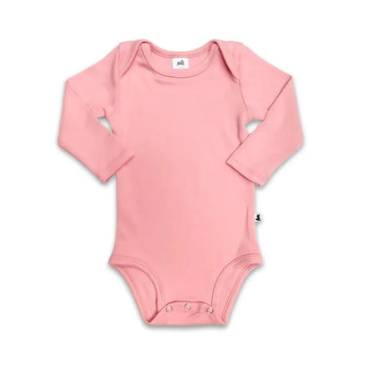Grenouillère bambou à manches longues pour bébé | Brique brûlée