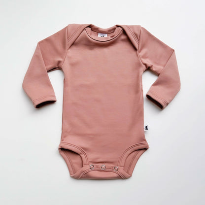 Baby Long-Sleeve Bamboo Onesie | Rose