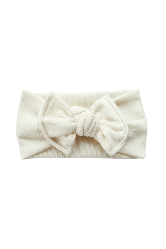 Modal Ribbed Headwrap – Natural, 0-3 Years