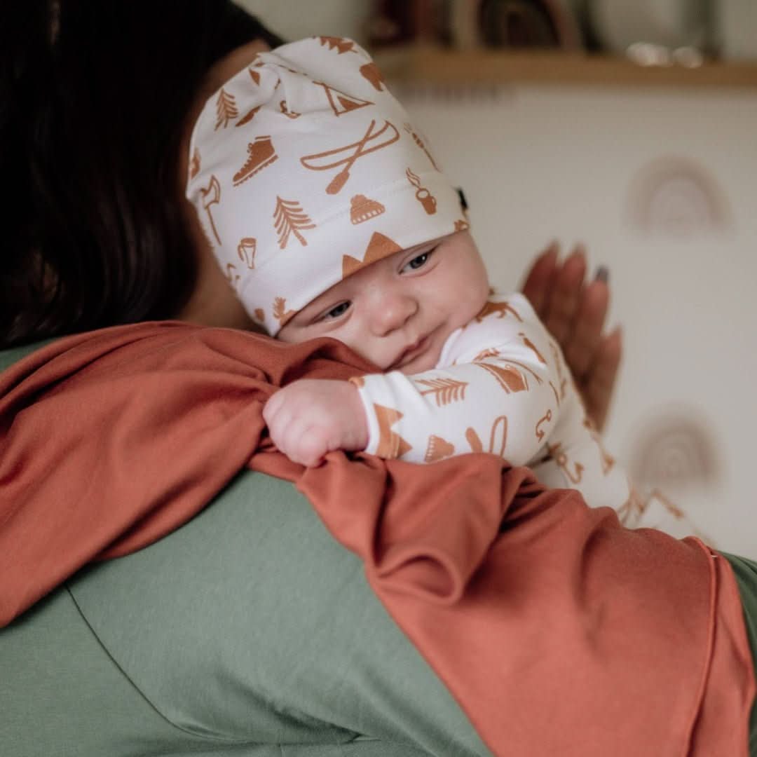 Baby/Kids' Bamboo Beanie | Blue Checkers