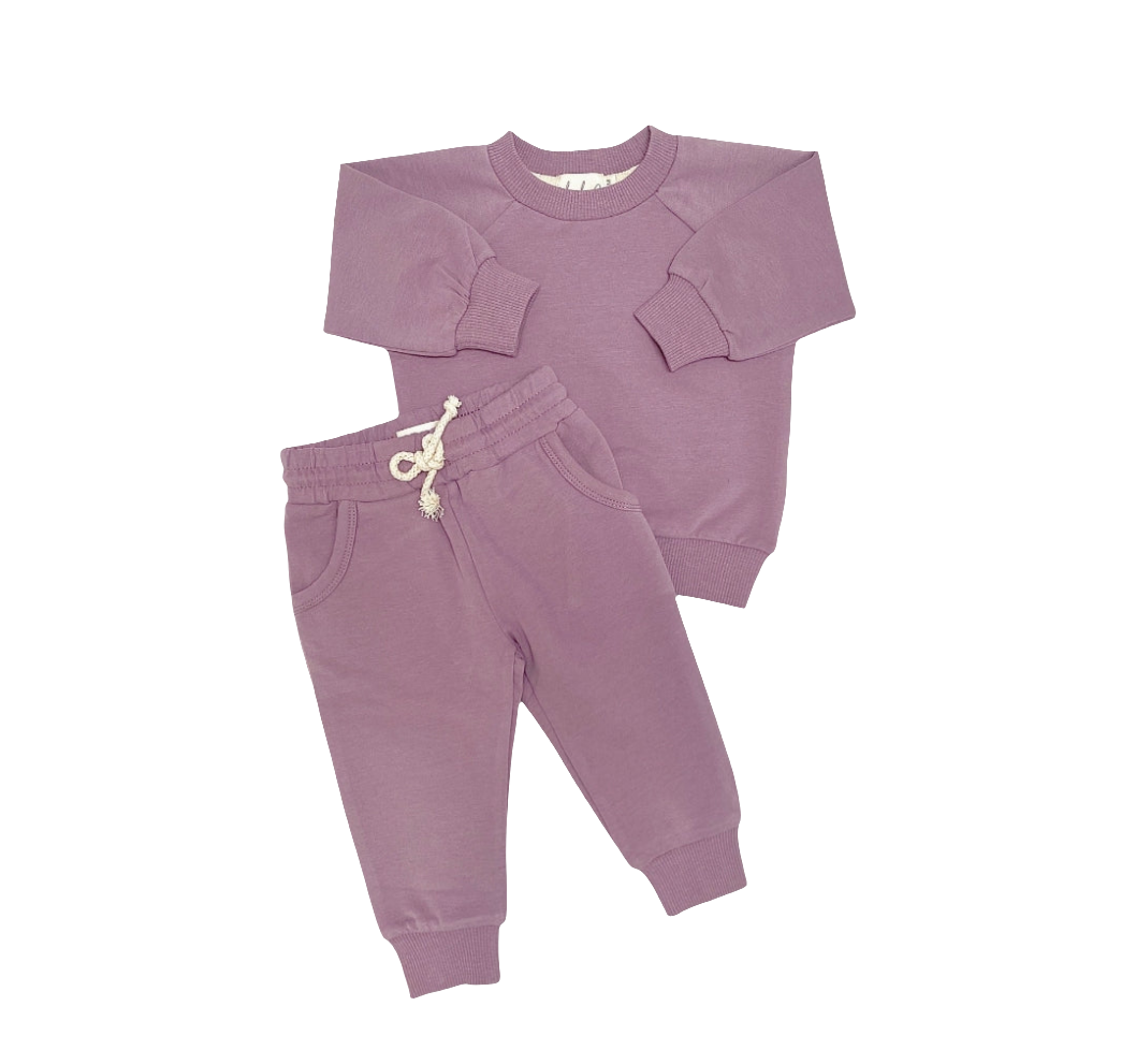 Ensemble de survêtement bébé et tout-petit en coton biologique, Iris | ba.be.O