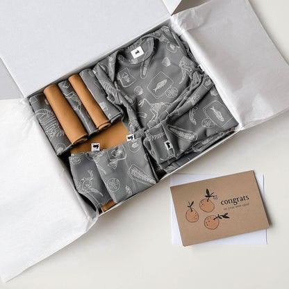 Coffret Cadeau Capsule Bébé en Bambou | Fossil & Umber