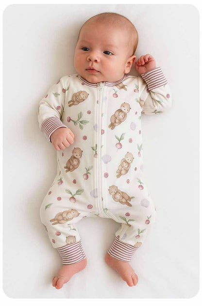 Otter & Radish Grow-with-Me Zip Romper