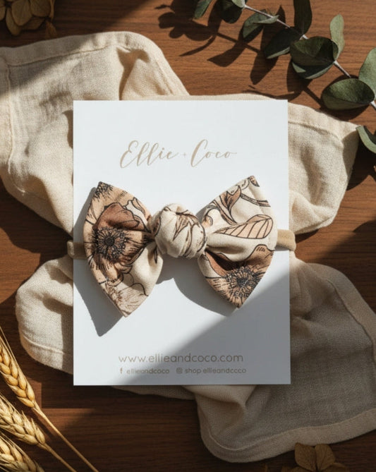 Autumn Floral Knot Bow