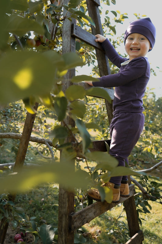 Bonnet en laine de mérinos | Prune