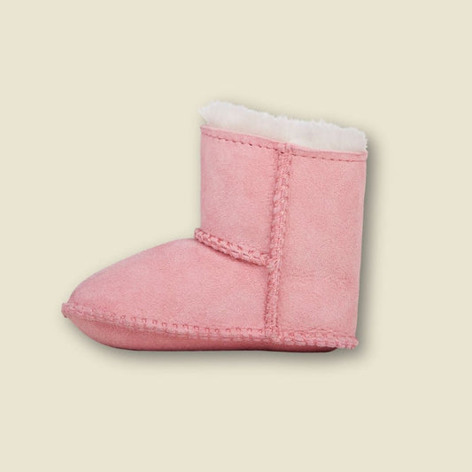 EMU Australia Suede and Merino Baby Booties | Pink