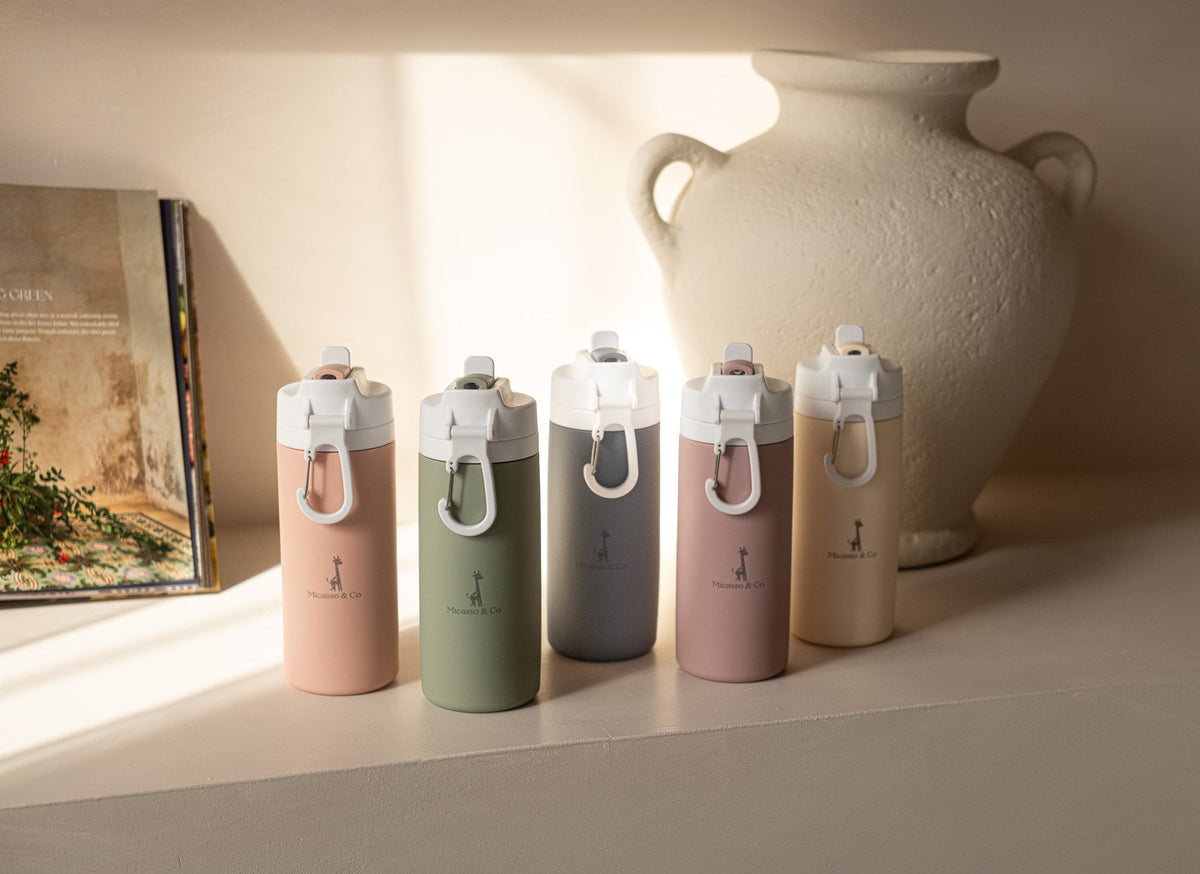 Bouteille d'eau en silicone pour enfants 450 ml – Sans BPA, étanche et incassable